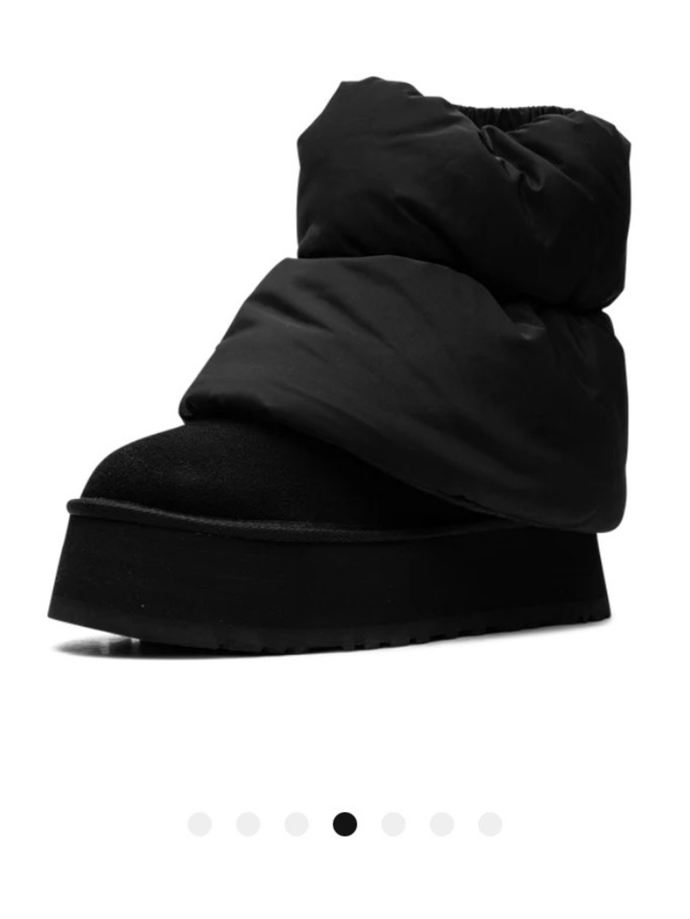 UGG Black Puffer Platform Ankle Boot